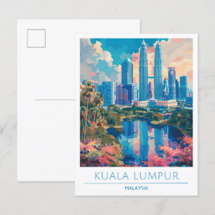 Postal Kuala Lumpur Malasia Viaje de época