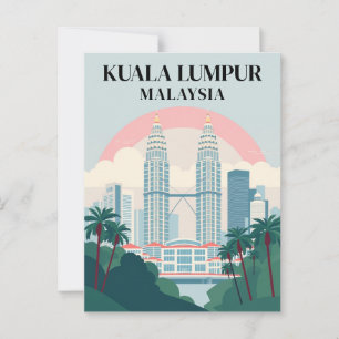 Postal Kuala Lumpur Malasia Viaje por el paisaje de la co