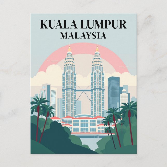 Postal Kuala Lumpur Malasia Viaje por el paisaje de la co (Anverso)