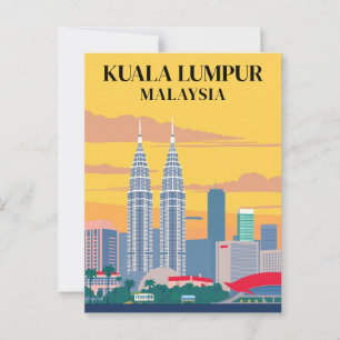 Postal Kuala Lumpur Malasia Vintage Towers
