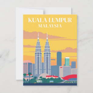 Postal Kuala Lumpur Malasia Vintage Towers