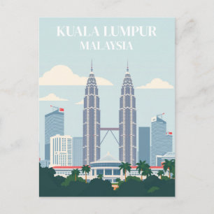 Postal Kuala Lumpur Malaysia Petronas Towers Ciudad de Sk
