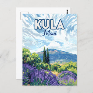 Postal Kula Maui Haleakala Hawaii Lavender Retro