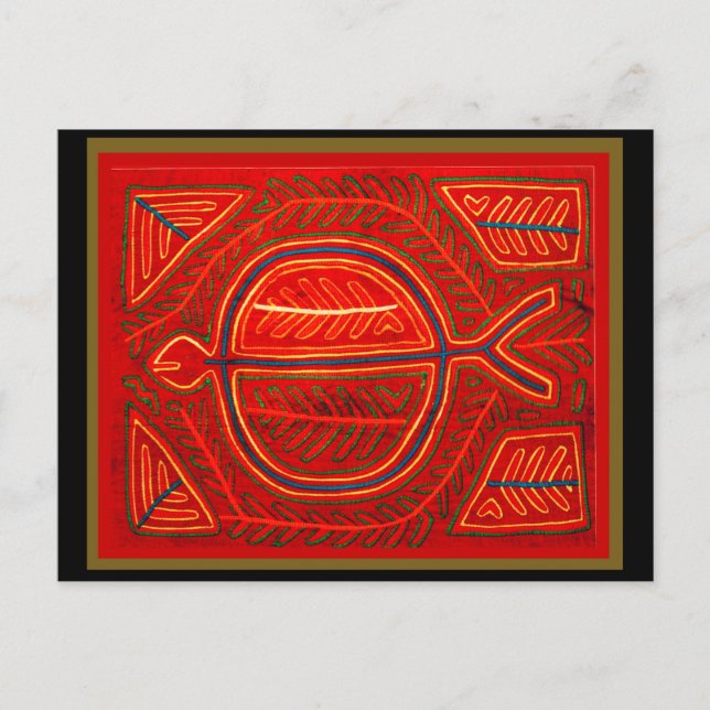 Postal Kuna Mola Stingray (Anverso)