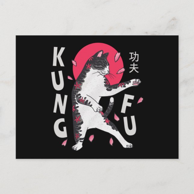 Postal Kung Fu Cat (Anverso)
