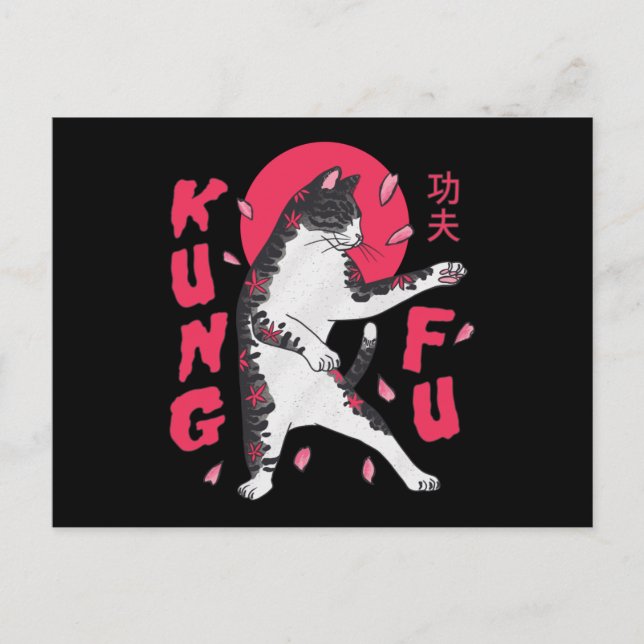 Postal Kung Fu Cat (Anverso)
