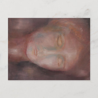 Postal Kunstpostkarte "Frau in Rot"