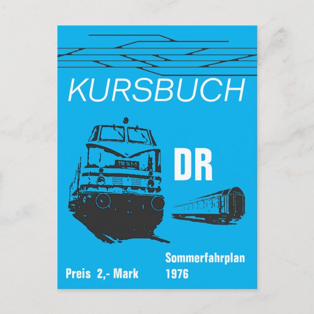 Postal Kursbuchdesign Deutsche Reichsbahn (Anverso)