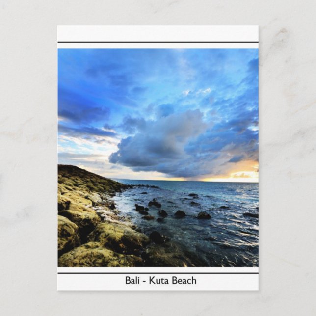 Postal Kuta en una tormenta (Anverso)