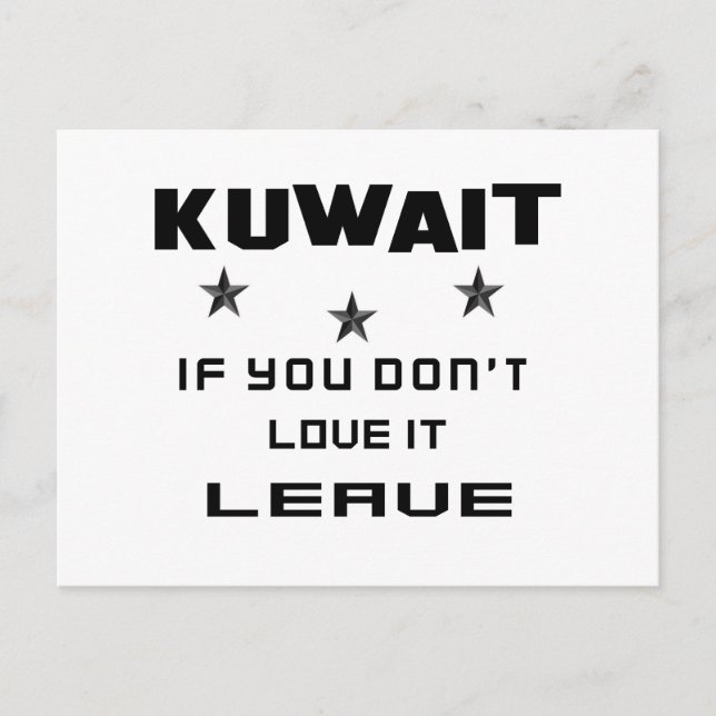 Postal Kuwait Si no te gusta, vete (Anverso)