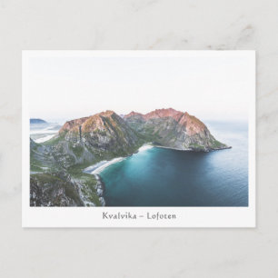 Postal Kvalvika Islas Lofoten Noruega