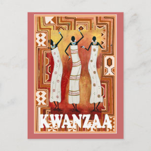 Postal Kwanzaa - damas bailarinas