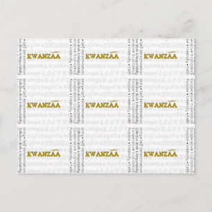 Postal Kwanzaa feliz moderna