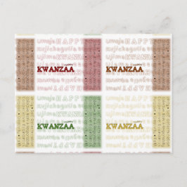 Postal Kwanzaa feliz moderna
