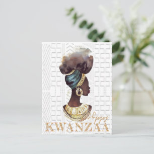 Postal Kwanzaa feliz moderna