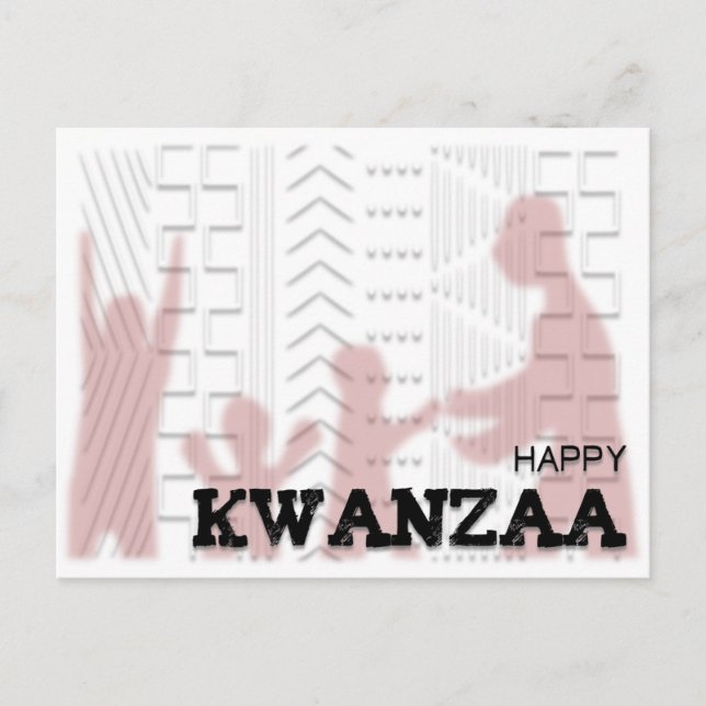 Postal Kwanzaa feliz moderna (Anverso)