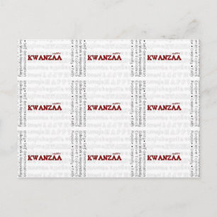 Postal Kwanzaa feliz moderna