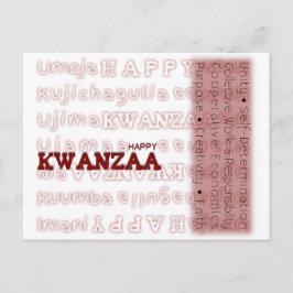 Postal Kwanzaa feliz moderna
