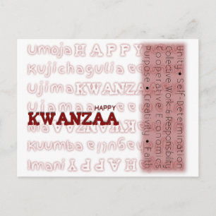 Postal Kwanzaa feliz moderna