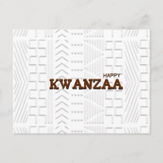 Postal Kwanzaa feliz moderna (Anverso)