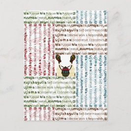 Postal Kwanzaa feliz moderna