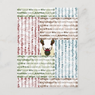 Postal Kwanzaa feliz moderna