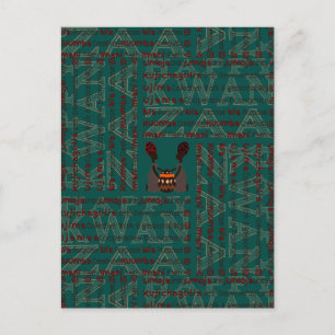Postal Kwanzaa feliz moderna