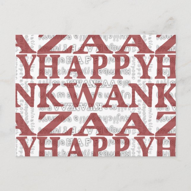 Postal Kwanzaa feliz moderna (Anverso)