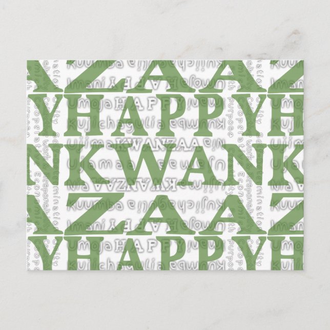 Postal Kwanzaa feliz moderna (Anverso)