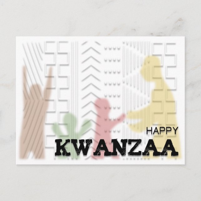 Postal Kwanzaa feliz moderna (Anverso)