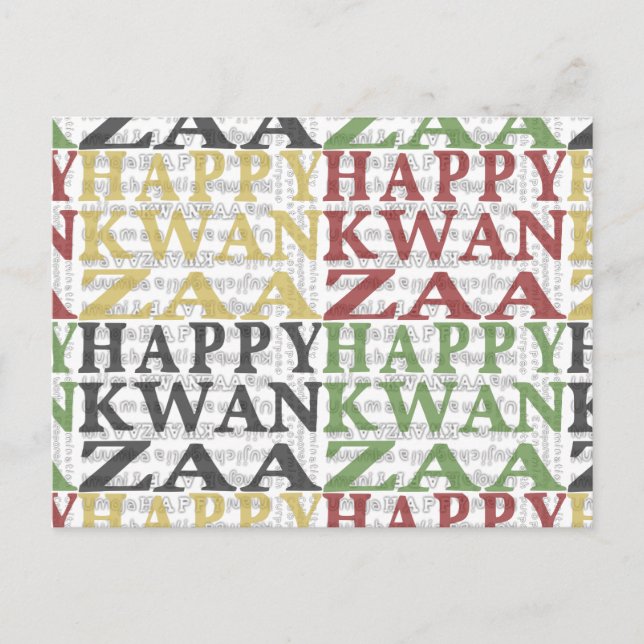 Postal Kwanzaa feliz moderna (Anverso)