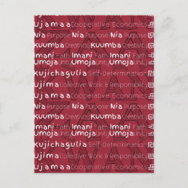 Postal Kwanzaa feliz moderna