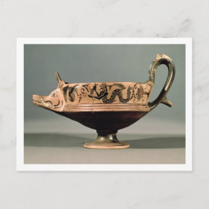 Postal Kyathos de figuras negras de Boeotian Da