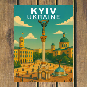Postal Kyiv Ucrania Plaza Central Gran Viaje