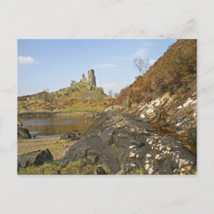 Postal Kyleakin, Escocia. Las antiguas ruinas de