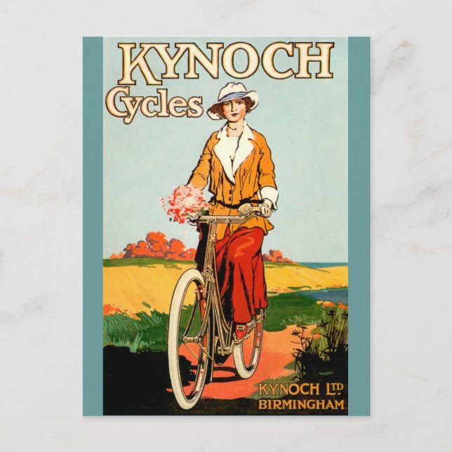 Postal Kynoch Cycyles - Arte de Poster de bicicletas de é (Anverso)