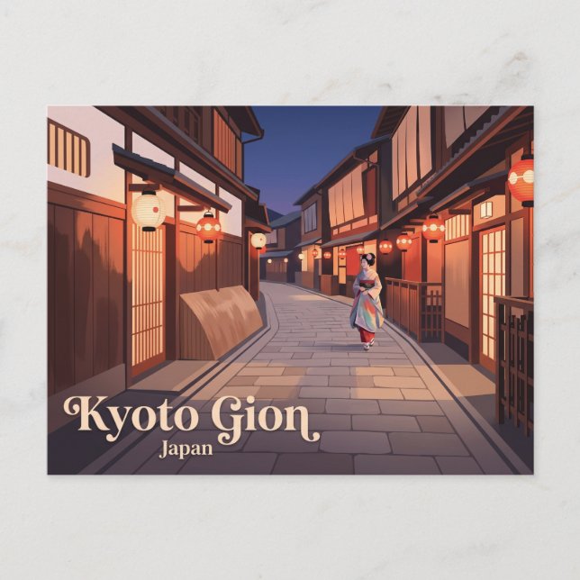 Postal Kyoto Gion Japón (Anverso)