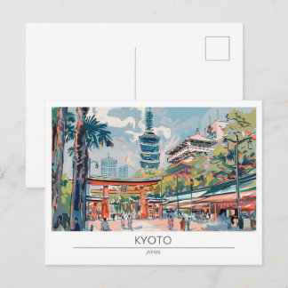 Postal Kyoto Japón Arte Vintage Viajes