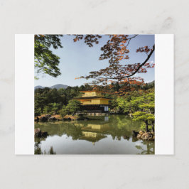 Postal Kyoto Japón Templo del Pabellón de Oro Kinkaku-Ji