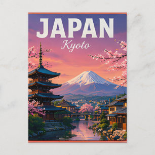 Postal 🌸 Kyoto Japón Temporada de Flor de Cerezo 🌸