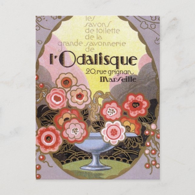 Postal l Etiqueta Odalisque Perfume (Anverso)