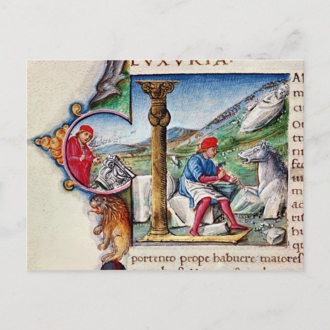 Postal 'L' inicial historiada (Anverso)