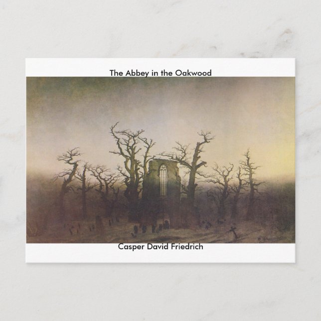 Postal La abadía en la madera de Oakwood (Anverso)