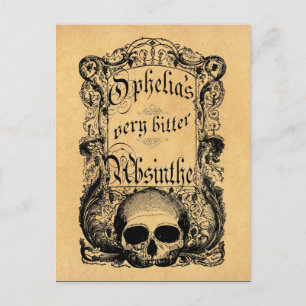 Postal La absinthe muy amarga de Ophelia