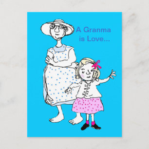 Postal La abuela es amor
