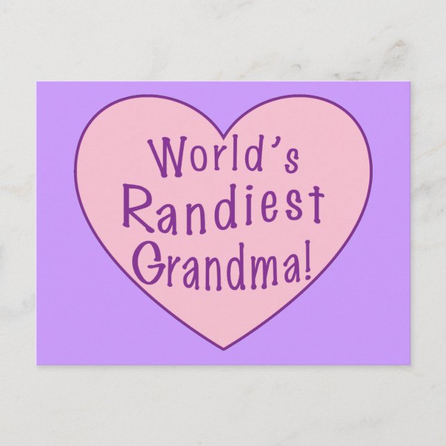 Postal La abuela más grande del mundo (Anverso)