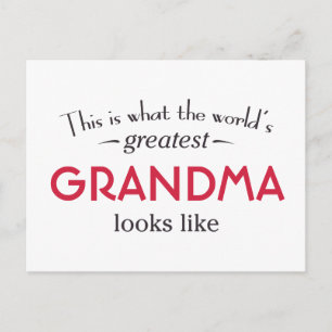 Postal La abuela más grande del mundo