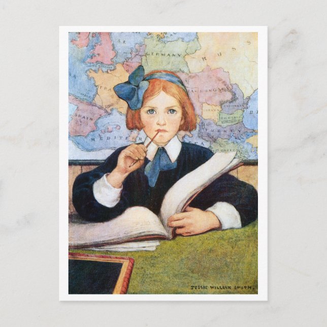 Postal La académica Jessie Willcox Smith (Anverso)