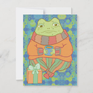 Postal La acogedora rana