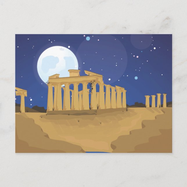Postal La Acrópolis de Atenas (Anverso)